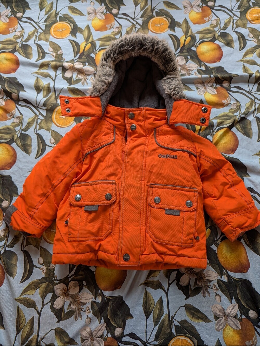 OshKosh Boys Winter Jacket – Size 18 Months – Orange